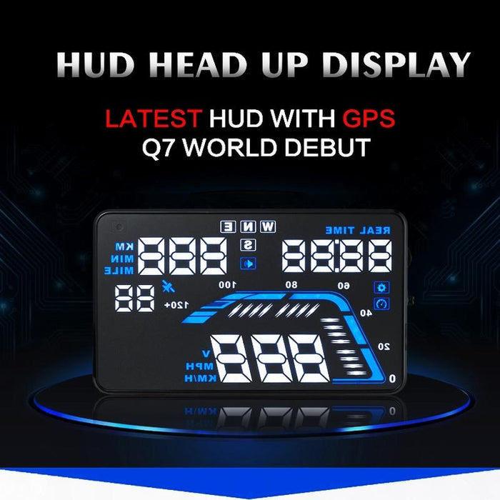 5.5 Inch Car Gps Hud Display Speed Altitude Alarm