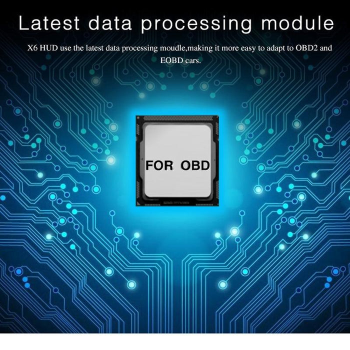 3.5 Inch Car Obdii / Euobd Hud Vehicle Mounted Head Up Display Speed Water Temp Alarm Fuel Battery