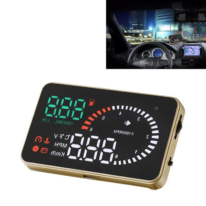 3.5 Inch Car Obdii / Euobd Hud Vehicle Mounted Head Up Display Speed Water Temp Alarm Fuel Battery