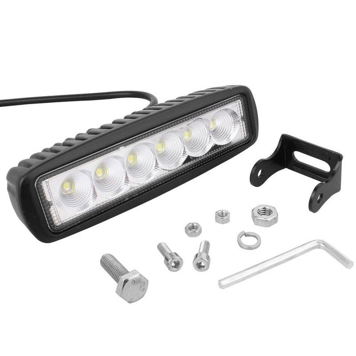 18W Epistar 6 Led Car Work Lamp Bar Light Waterproof Ip67 Dc 10 - 30V