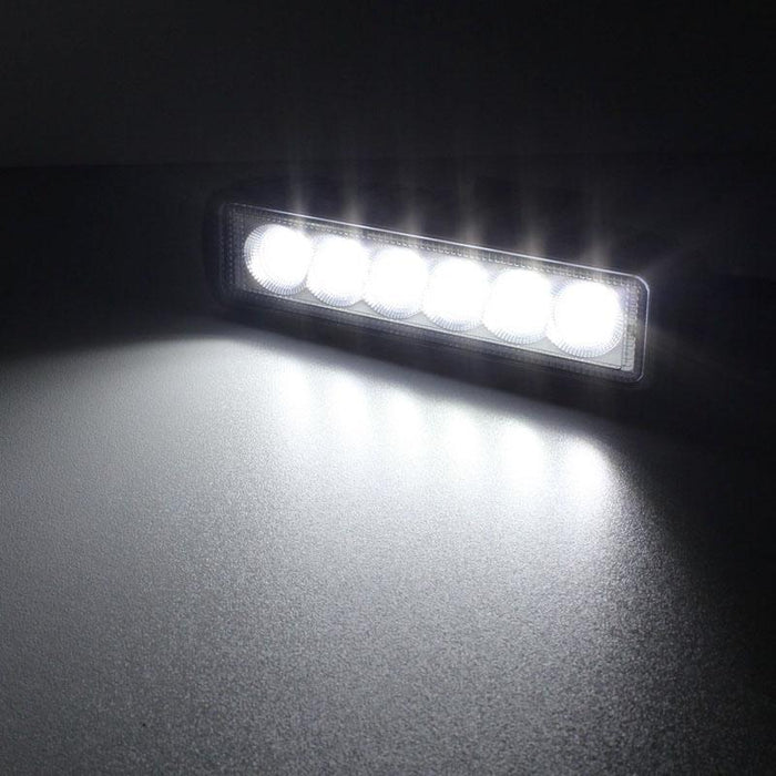 18W Epistar 6 Led Car Work Lamp Bar Light Waterproof Ip67 Dc 10 - 30V