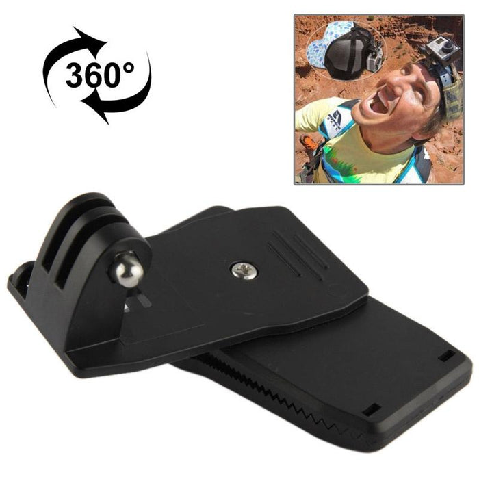 360 Degree Rotation Backpack Rec Mounts Clip Clamp Mount
