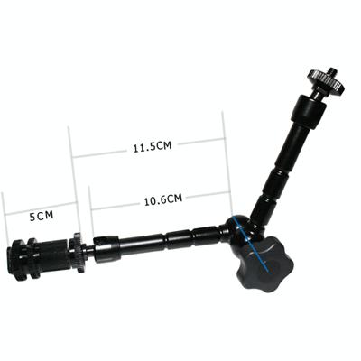 11 Inch Articulating Magic Arm For Lcd Field Monitor / Dslr Camera / Video Lights Black