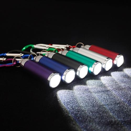 Compact Led Flashlight With Carabiner Keychain