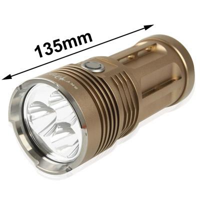2000Lm High Power Led Flashlight 3 Modes 3 Xm-L T6 Leds 135Mm Length