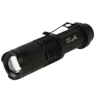 3-Mode Led Flashlight 700Lm 11.6Cm Length Black