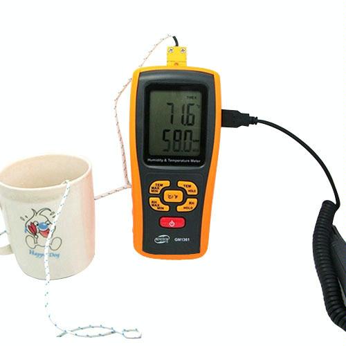 2.5 Inch Screen Digital Temperature & Humidity Meter Yellow