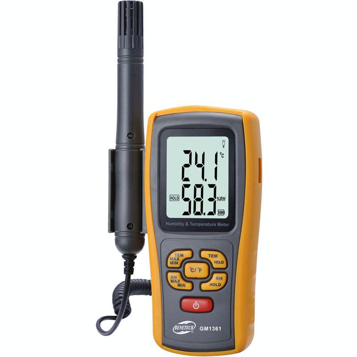 2.5 Inch Screen Digital Temperature & Humidity Meter Yellow