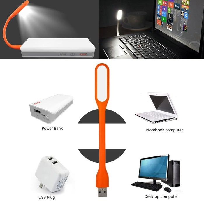 Portable Mini Usb 6 Led Light Pc / Laptop / Power Bank Compatible Flexible Arm Eye-Protection