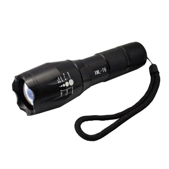 1800 Lm Led Flashlight 5 Modes Black