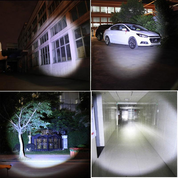 1800 Lm Led Flashlight 5 Modes Black