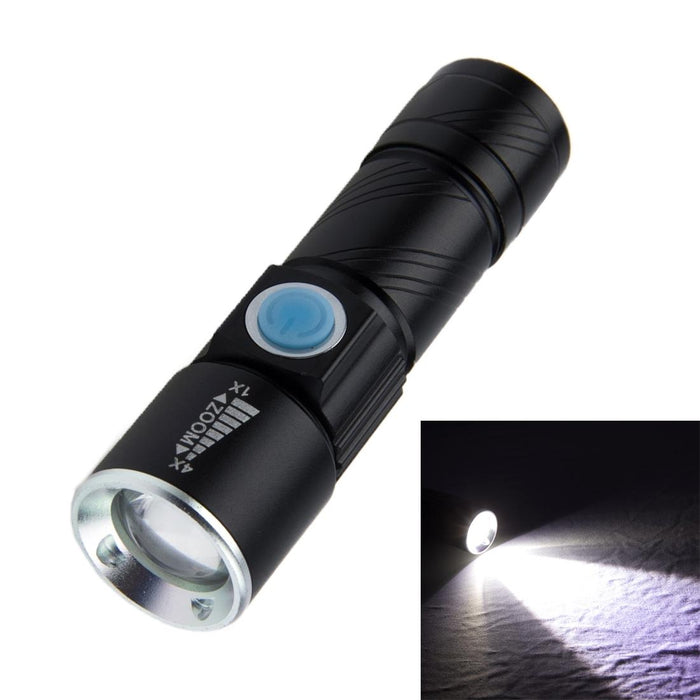 Retractable Led Flashlight With Lanyard 3 Modes
