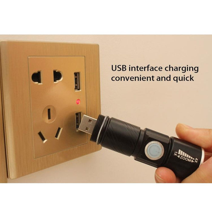 Retractable Led Flashlight With Lanyard 3 Modes