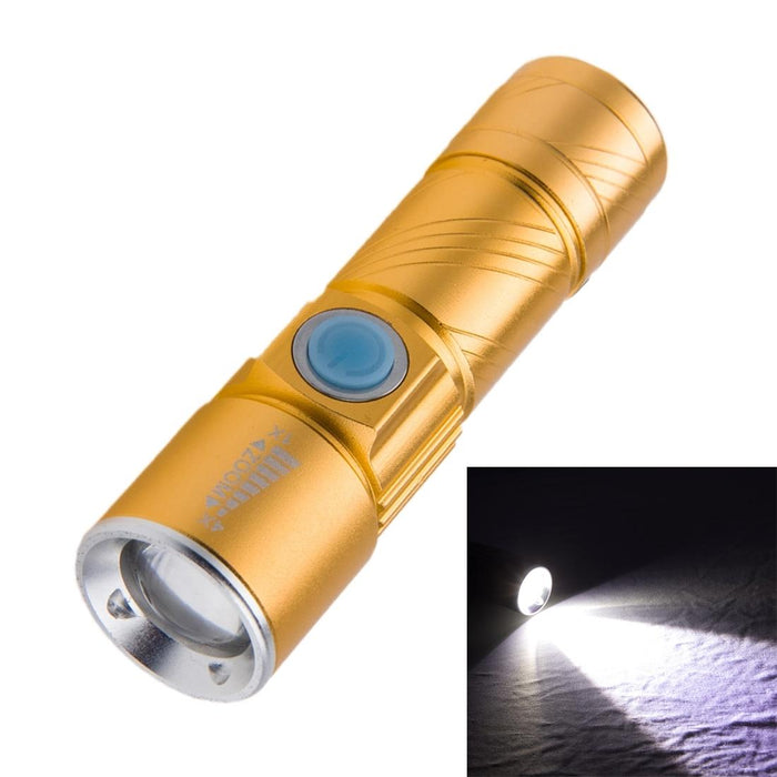 Retractable Led Flashlight With Lanyard 3 Modes