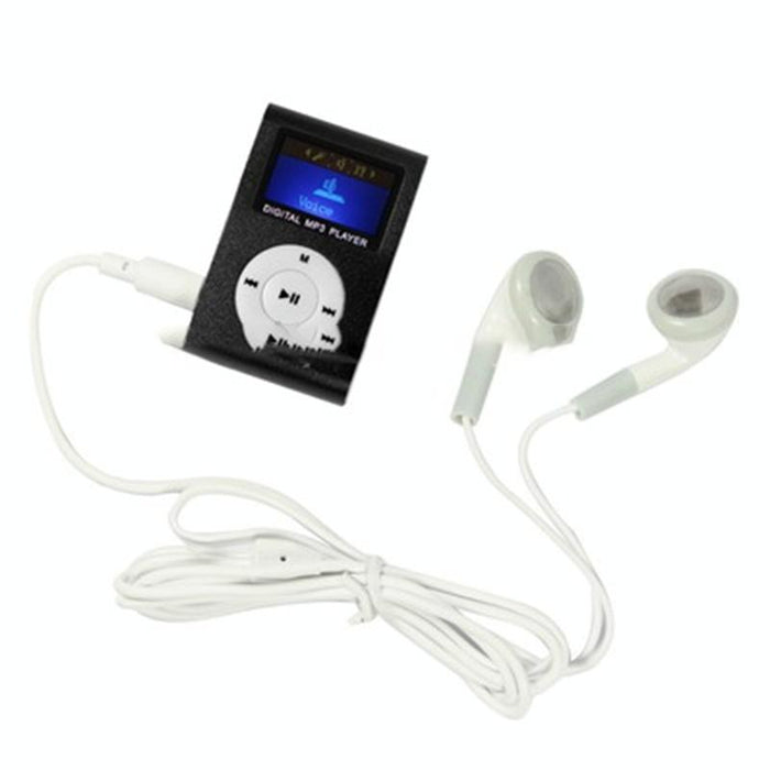Lcd Mp3 Player With Tf / Micro Sd Slot & Metal Clip