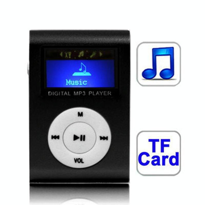Lcd Mp3 Player With Tf / Micro Sd Slot & Metal Clip