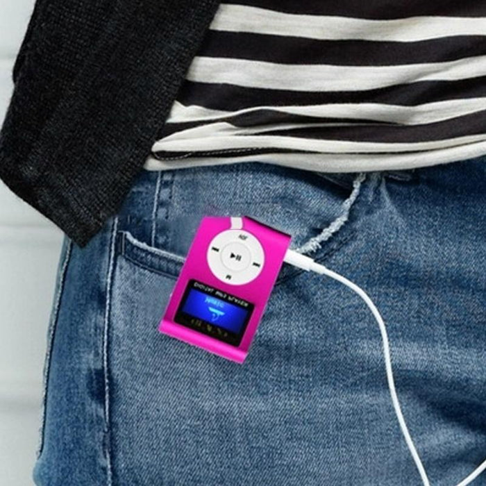 Lcd Mp3 Player With Tf / Micro Sd Slot & Metal Clip
