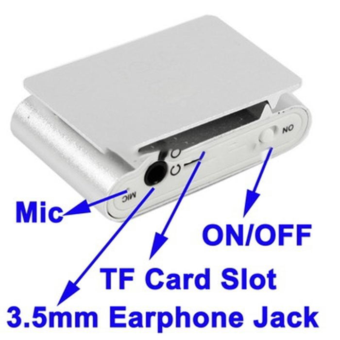 Lcd Mp3 Player With Tf / Micro Sd Slot & Metal Clip
