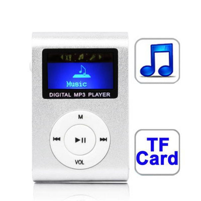 Lcd Mp3 Player With Tf / Micro Sd Slot & Metal Clip