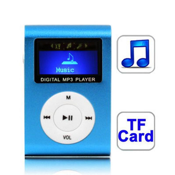Lcd Mp3 Player With Tf / Micro Sd Slot & Metal Clip
