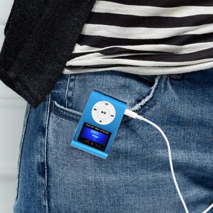 Lcd Mp3 Player With Tf / Micro Sd Slot & Metal Clip