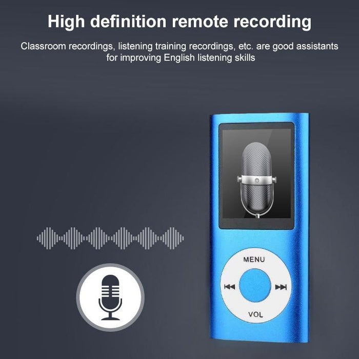 1.8 Inch Tft Screen Metal Player With Tf Card Slot Recorder Fm Radio E Book & Calendar