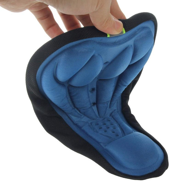 3D Gel Pad Bike Seat Cover Soft Cushion For All Bikes Blue