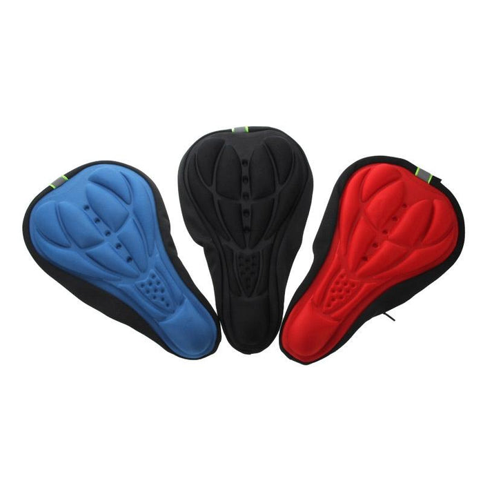 3D Gel Pad Bike Seat Cover Soft Cushion For All Bikes Blue