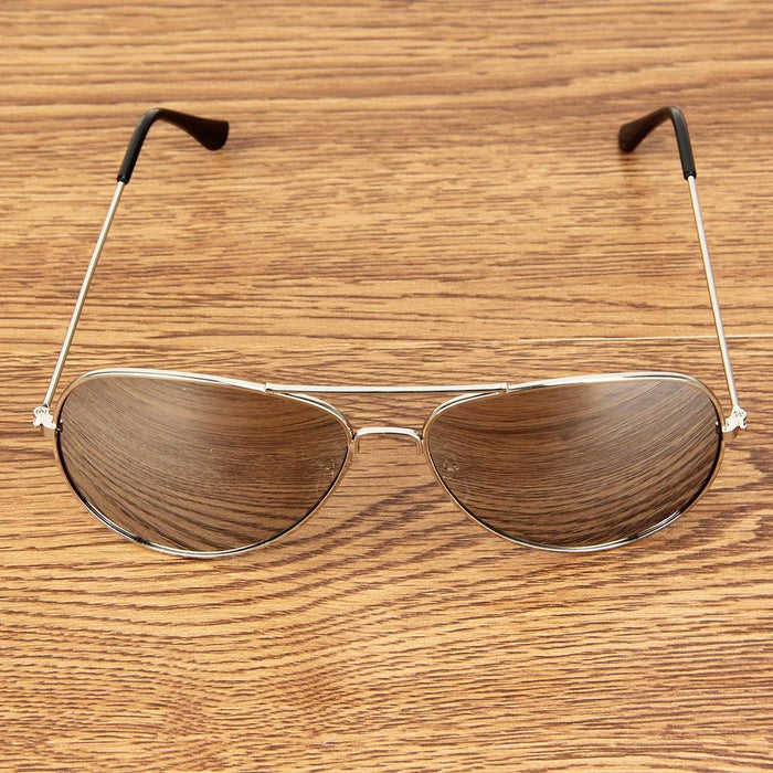 Metal Frame Uv400 Frog Mirror Sunglasses Ac Lens Protection