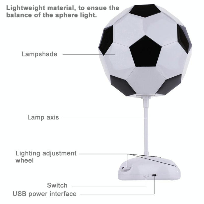 Handmade Usb Football Lamp Colourful Night Light