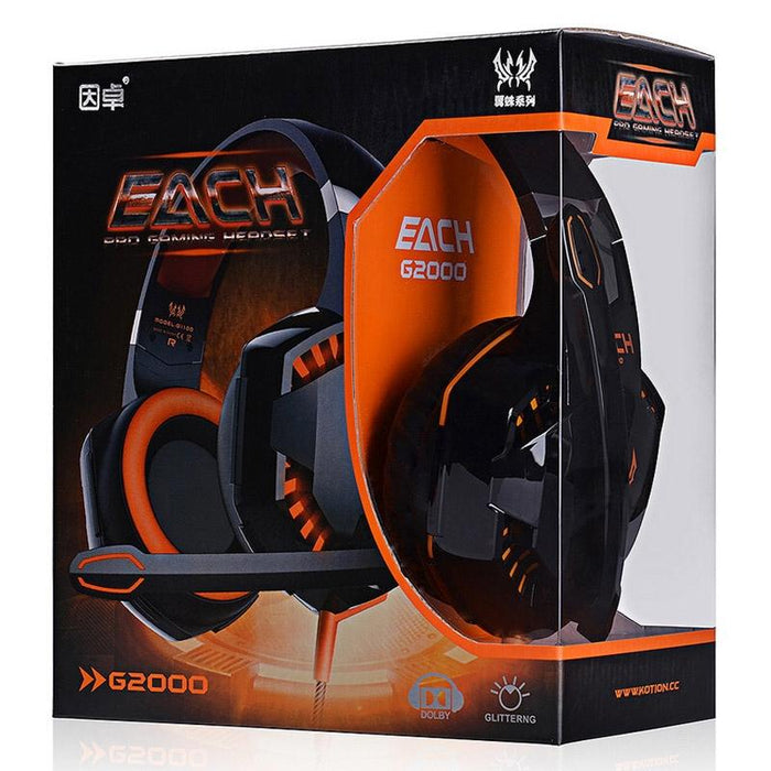 Over-Ear Gaming Headset With Mic & Led Light 2.2M Cable