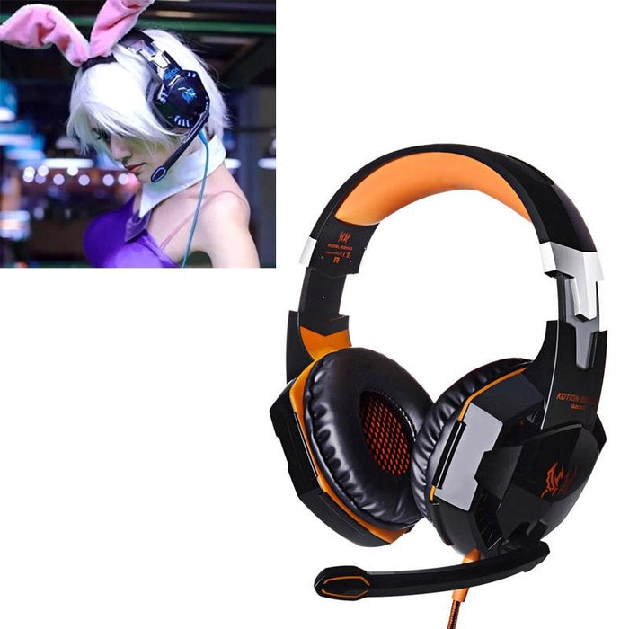 Over-Ear Gaming Headset With Mic & Led Light 2.2M Cable