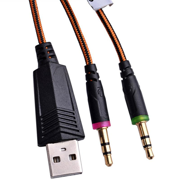 Over-Ear Gaming Headset With Mic & Led Light 2.2M Cable