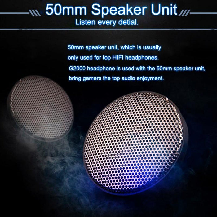 Over-Ear Gaming Headset With Mic & Led Light 2.2M Cable