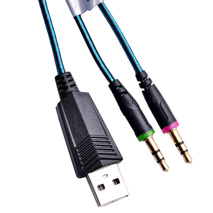 Over-Ear Gaming Headset With Mic & Led Light 2.2M Cable