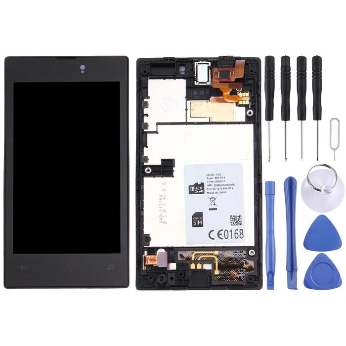 Lcd Display Touch Panel With Frame For Nokia Lumia 520