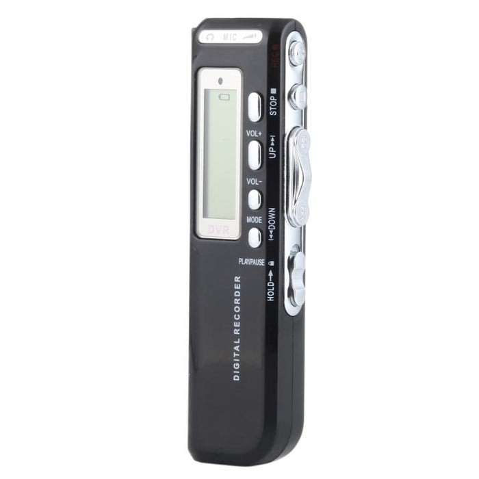 4Gb Digital Voice Recorder Dictaphone Mp3 Player Support Telephone Recording Vox Function Black Black