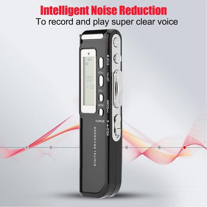 4Gb Digital Voice Recorder Dictaphone Mp3 Player Support Telephone Recording Vox Function Black Black