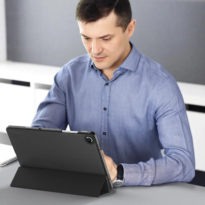 For Galaxy Tab A9 Plus 11 Inch 2023 Slim Stand Protective Smart Case With Hard Pc Translucent Back Shell