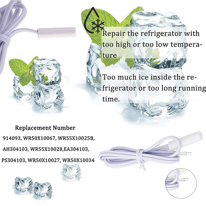 Wr51X10055 Wr55X10025 Wr50X10068 Refrigerator Defrost Heater Thermostat Temperature Sensor Assembly For Electric Ge Hotpoint