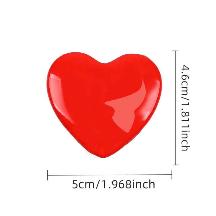 3D Metal Heart Love Emblem Badge Sticker Red / Gold / Silver / Black Auto / Motorcycle Diy Top Quality