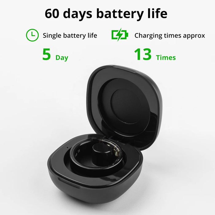 Unisex Smart Ring With Health & Sleep Monitor 60-Day Battery