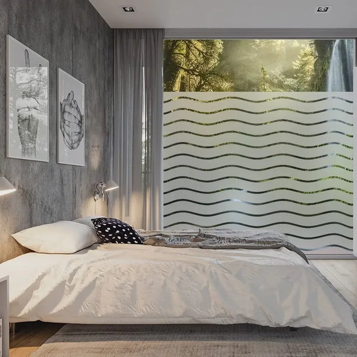 Privacy Window Film - Non-Adhesive Glass Covering