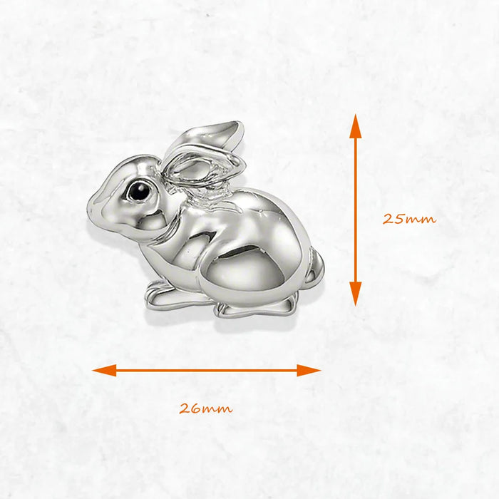 925 Sterling Silver Spring Rabbit Pendant Cute Accessory For Women