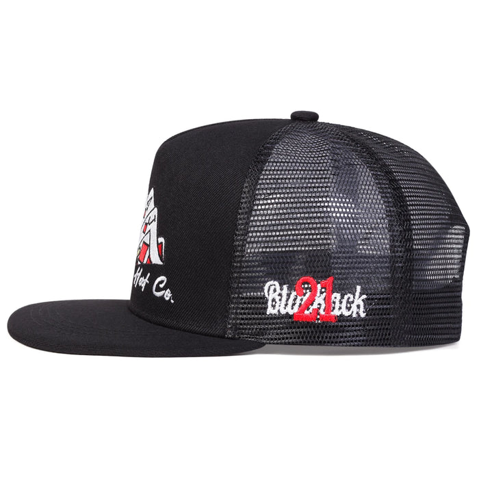 Poker Embroidery Hip Hop Net Hat Adjustable Sunscreen Cap