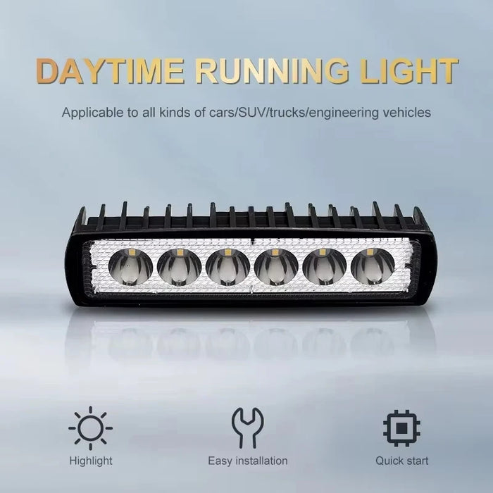 6 Led Car Work Light High Brightness Offroad Truck Driving Lamp 12V