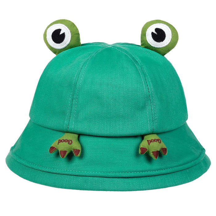 Cute Frog Bucket Hat For Outdoor Sun Protection