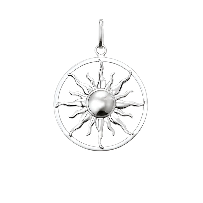 925 Sterling Silver Sun Amulet Pendant European Style Gift For Women & Men