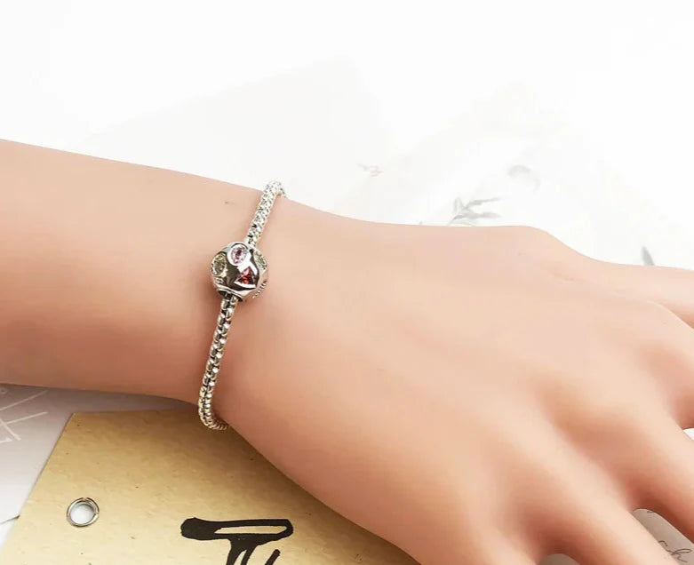 925 Sterling Silver Bohemian Winter Beads Colourful Stones Europe Jewelry Gift For Her