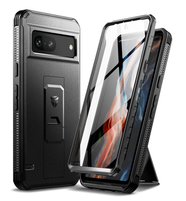 For Google Pixel 7 2022 Full Body Bumper Military Grade Armor Shockproof Shell Case Holder With Built In Screen Protector